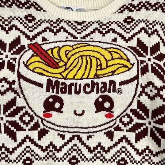 Maruchan Cream Ramen Design‎ Long Sleeves Crew Neck Graphic Sweater XL - Picture 2 of 8